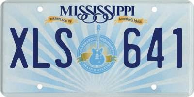 MS license plate XLS641