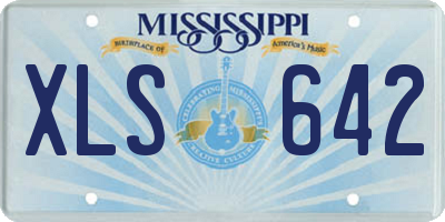 MS license plate XLS642