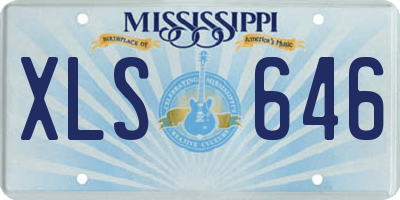 MS license plate XLS646