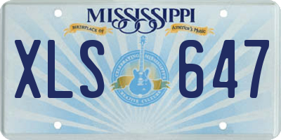 MS license plate XLS647