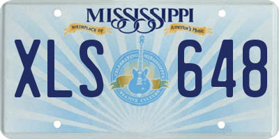 MS license plate XLS648
