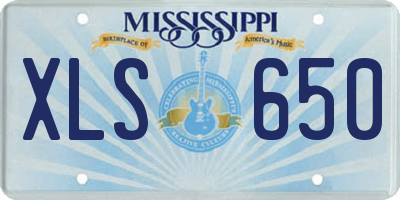MS license plate XLS650