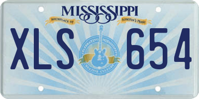 MS license plate XLS654