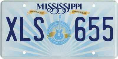 MS license plate XLS655