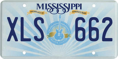MS license plate XLS662