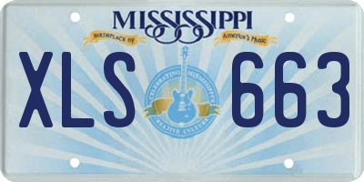 MS license plate XLS663