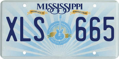 MS license plate XLS665