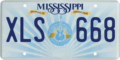 MS license plate XLS668