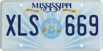 MS license plate XLS669