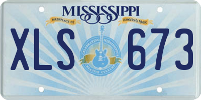 MS license plate XLS673