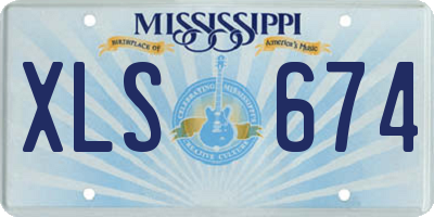 MS license plate XLS674