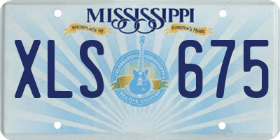 MS license plate XLS675