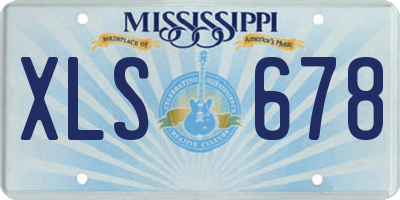 MS license plate XLS678