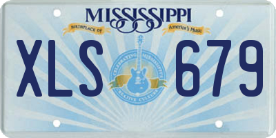 MS license plate XLS679