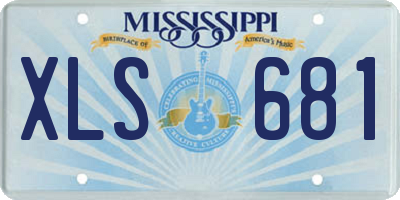 MS license plate XLS681