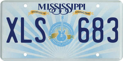 MS license plate XLS683