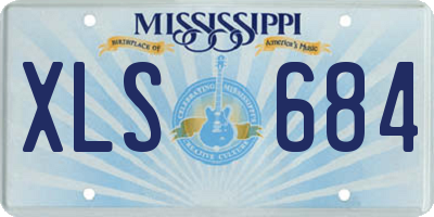 MS license plate XLS684
