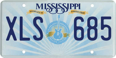 MS license plate XLS685