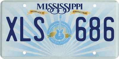 MS license plate XLS686