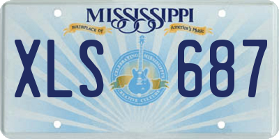 MS license plate XLS687