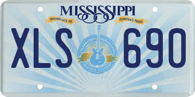 MS license plate XLS690