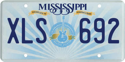 MS license plate XLS692