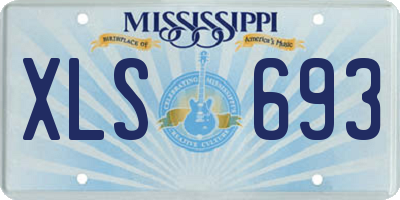 MS license plate XLS693