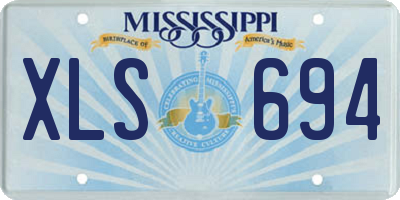 MS license plate XLS694