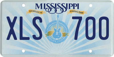 MS license plate XLS700