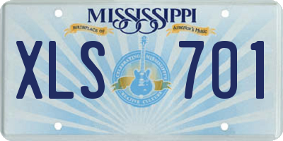 MS license plate XLS701