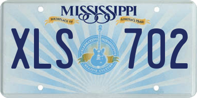 MS license plate XLS702