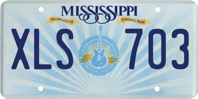 MS license plate XLS703