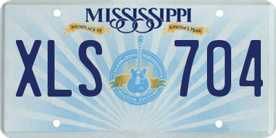MS license plate XLS704