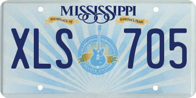 MS license plate XLS705