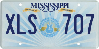 MS license plate XLS707