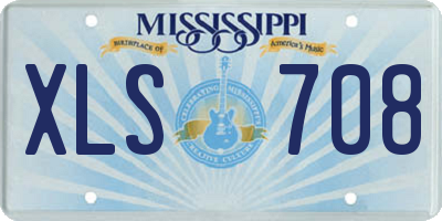 MS license plate XLS708