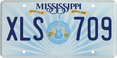 MS license plate XLS709