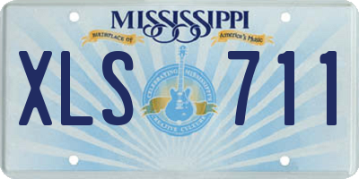 MS license plate XLS711