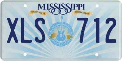 MS license plate XLS712