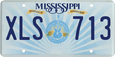 MS license plate XLS713