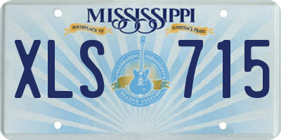 MS license plate XLS715