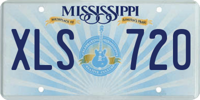 MS license plate XLS720