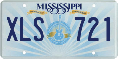MS license plate XLS721