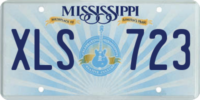 MS license plate XLS723
