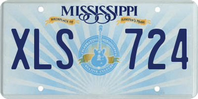 MS license plate XLS724