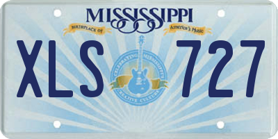 MS license plate XLS727