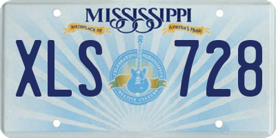 MS license plate XLS728
