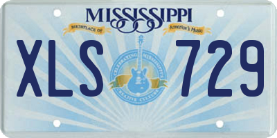 MS license plate XLS729