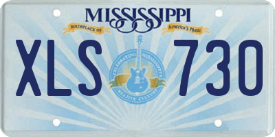 MS license plate XLS730