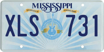 MS license plate XLS731